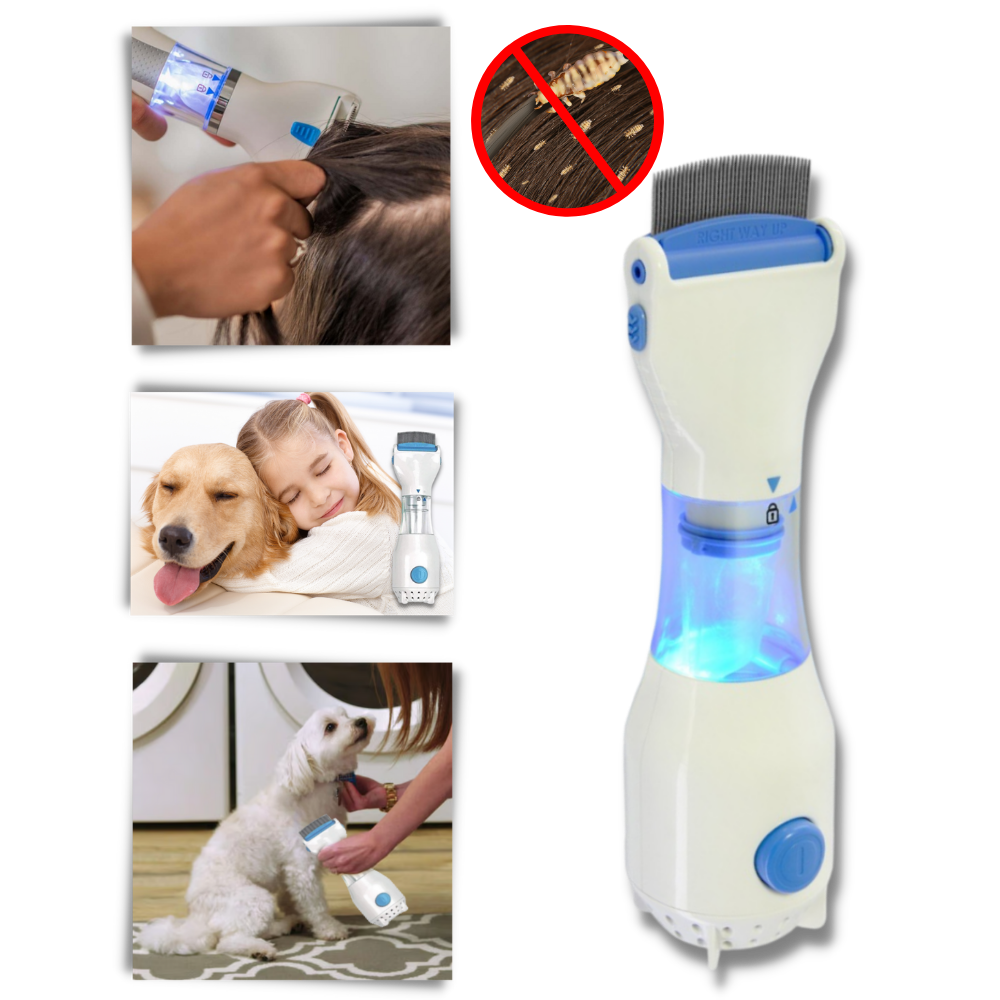 Pente elétrico universal anti-pulgas e carrapatos Acura Homes, para tratamento eficaz de infestação de parasitas.