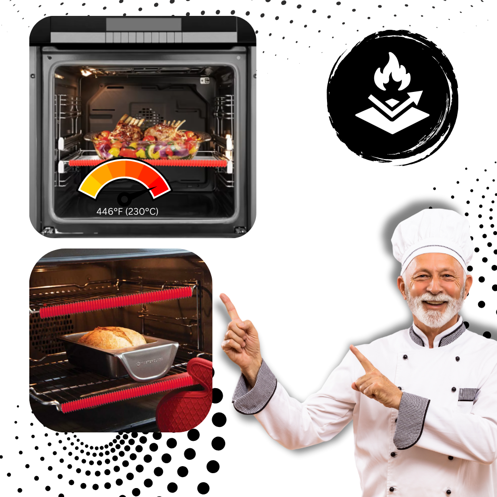 Protetor universal de grelha de forno em silicone da Papaba, protege a grade do forno contra calor e manchas.