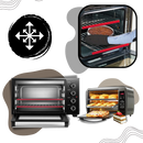 Protetor universal de grelha de forno em silicone da Papaba, ajustável para proteger a grelha durante o uso na cozinha.