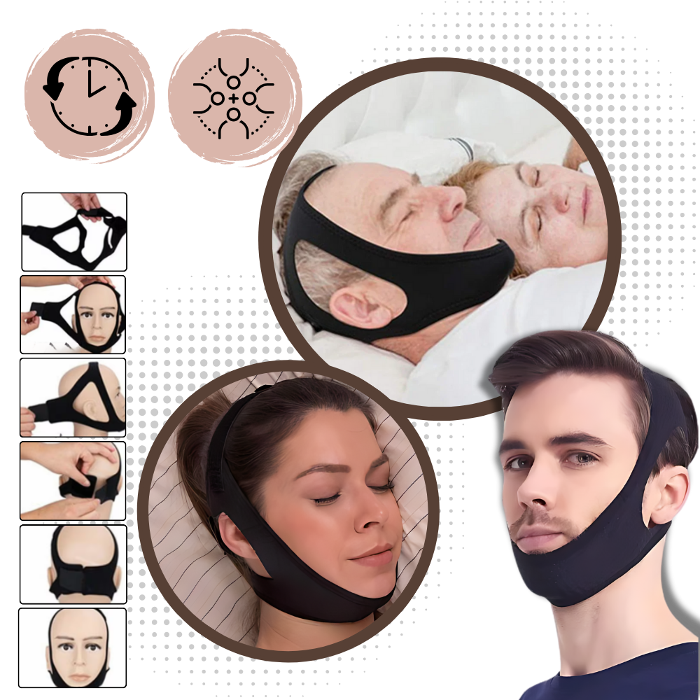 Dispositivo universal Seaan para ajudar a evitar a apneia do sono, ajustável e confortável para uso durante o sono.