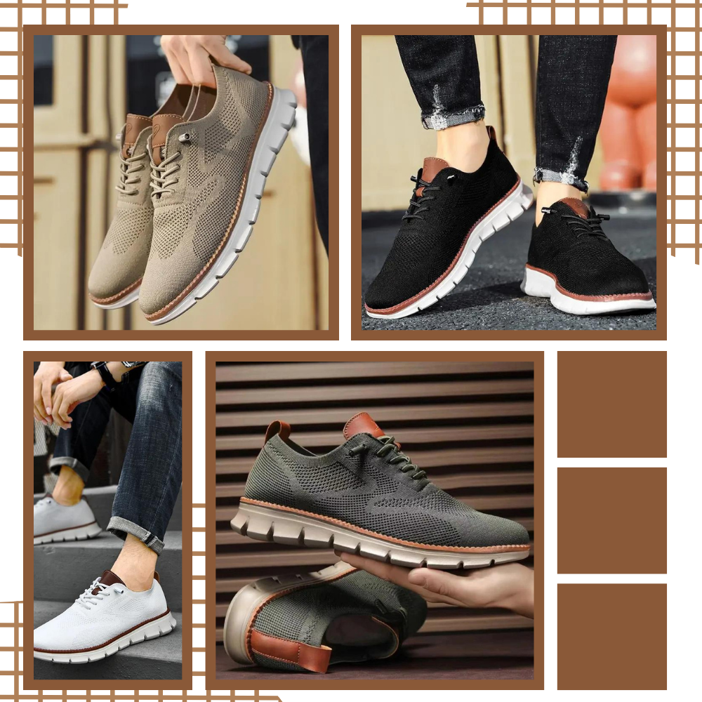 Chaussures ortopédicas respirantes Upioiwer na cor laranja, com suporte de arco e design confortável para uso diário.