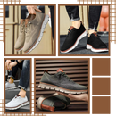 Chaussures ortopédicas respirantes Upioiwer na cor laranja, com suporte de arco e design confortável para uso diário.