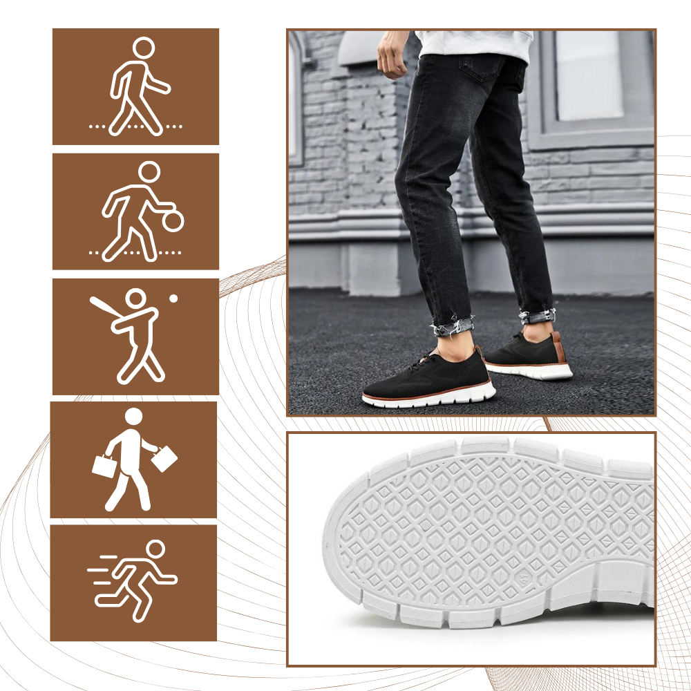 Chaussures ortopédicas respirantes Upioiwer na cor laranja, com suporte de arco plantar e design confortável.
