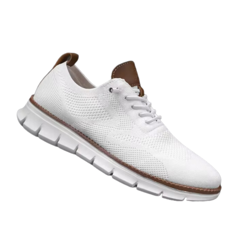 Chaussures ortopédicas respiráveis Upioiwer na cor laranja com suporte de arco plantar, tamanho 39, vista frontal.