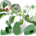 Conjunto de 20 presilhas adesivas em forma de folha para jardinagem, marca Urban Green Home, em uso na planta ou suporte de jardim