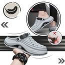 Sandálias urbanas leveiras da Tuscom, sapatos confortáveis e casuais em estilo casual urbano, vista lateral.