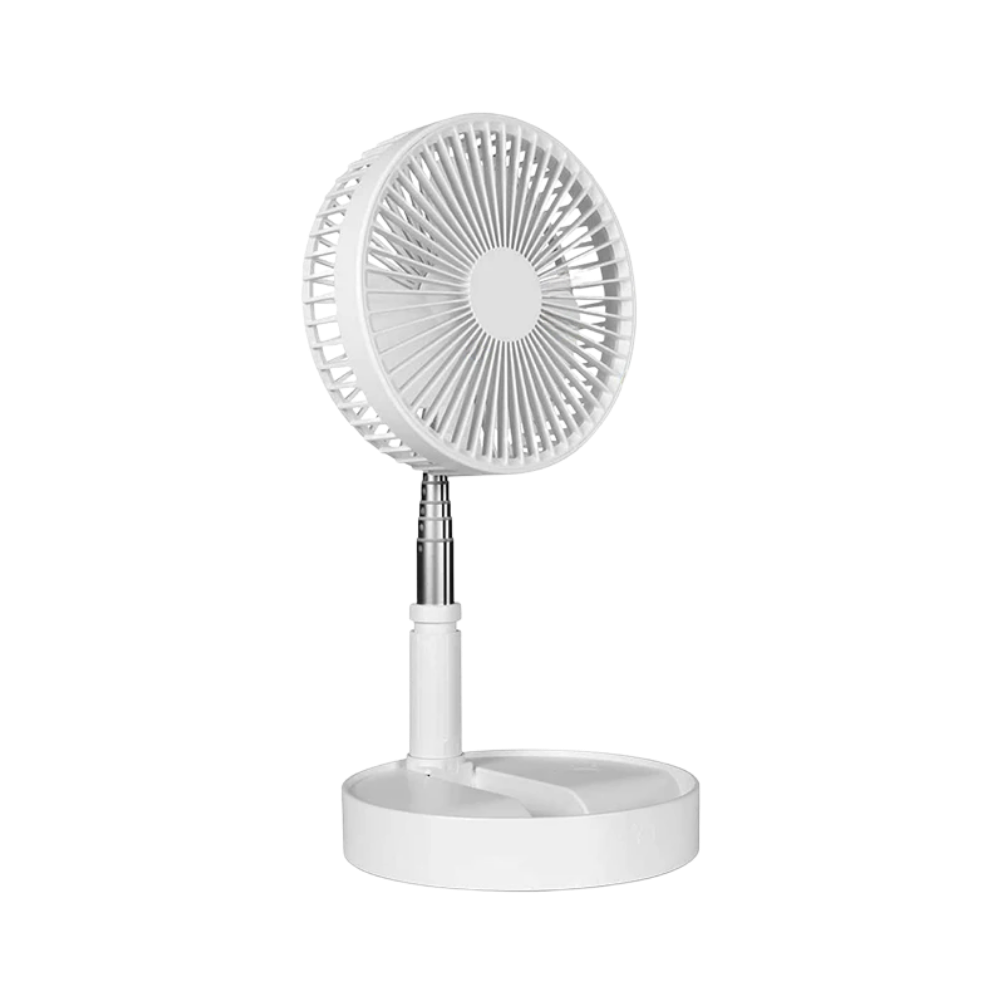 Ventilador portátil Ruhiku GW com carregamento USB, compacto e leve, ideal para refrigeração e circulação de ar.