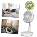 Ventilador portátil Ruhiku GW com carregamento USB, silencioso, ideal para resfriamento e circulação de ar.