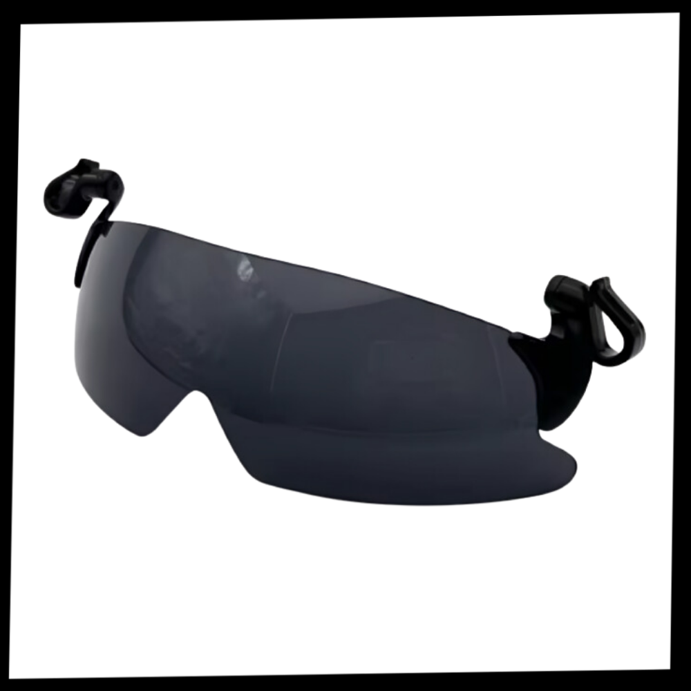 Óculos de sol com clip-on polarizado da Opsales, proteção UV, lentes escuras e armação resistente em embalagem.