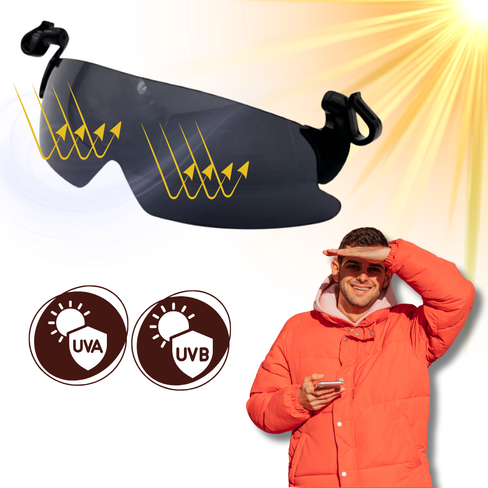 Óculos de sol com clip polarizado da Opsales, proteção UV, lentes espelhadas, ideal para proteção contra raios solares.