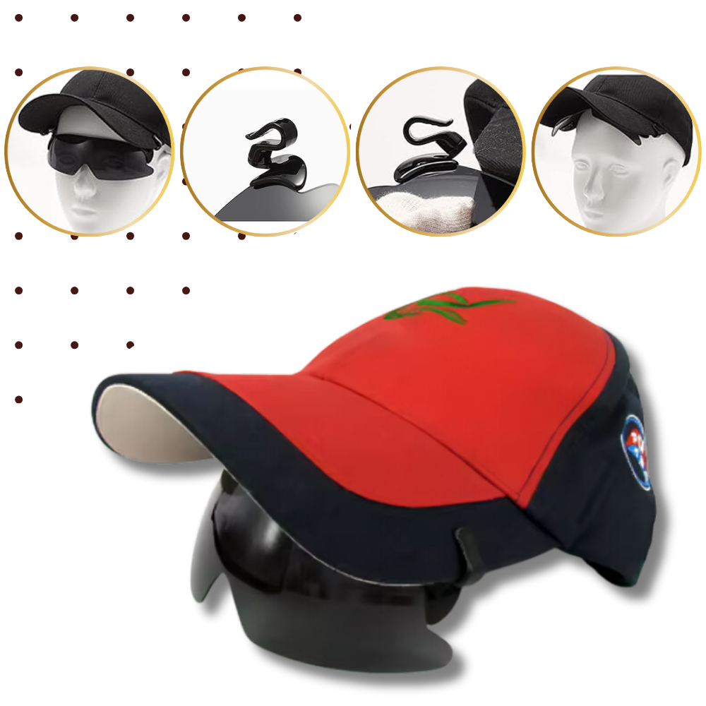 Óculos de sol clip-on polarizados da Opsales com proteção UV, mostrados com lentes escurecidas e armação leve.