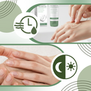 Gel fortalecedor e hidratante para unhas Vakind, com textura transparente, em embalagem de cosméticos para cuidados das unhas.
