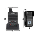Interfone avançado Valseel com emetteur e récepteur para comunicação por porte, sistema de sonnerie e intercom de quincaillerie.