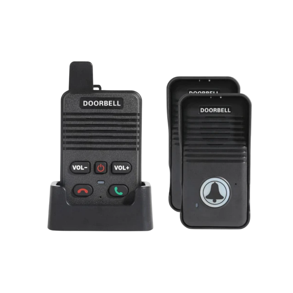 Interfone e campainha Valseel para portas, com emissor e receptor de comunicação avançada, instalação de quincaillerie para portas