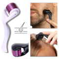Rouleau dermique preto para crescimento de cabelo e barba, produto de cuidado capilar da marca Valy Layton.