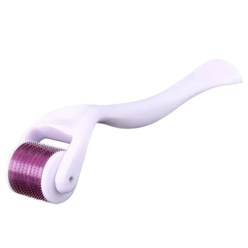 Rouleau dermique preto para crescimento de cabelo e barba, produto de cuidado capilar da marca Valy Layton.