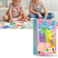 Kit de pintura com pontos e racleta para crianças da marca Vatos, incluindo materiais de artesanato criativo em tons rosa.