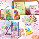 Kit de pintura com pontos e racleta para crianças da marca Vatos, incluindo tintas e acessórios para artesanato infantil.