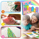 Kit de pintura com pontos e raclete para crianças da marca Vatos, com cores rosa para atividades de loisirs criativos.