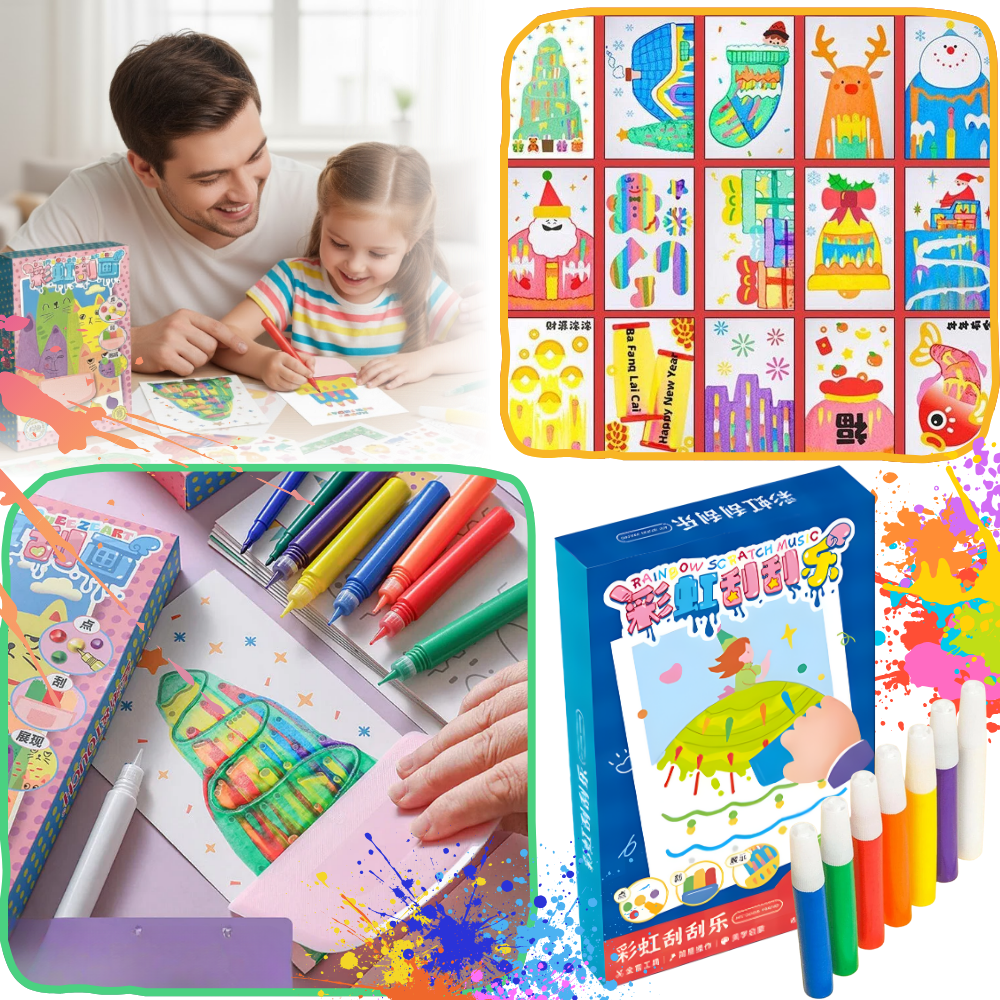 Kit de pintura com pontos e espátula para crianças da marca Vatos, com cores rosa para atividades de lazer criativo.