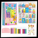 Kit de pintura com bolinhas e espátula para crianças da marca Vatos, ideal para atividades de lazer criativo infantil.