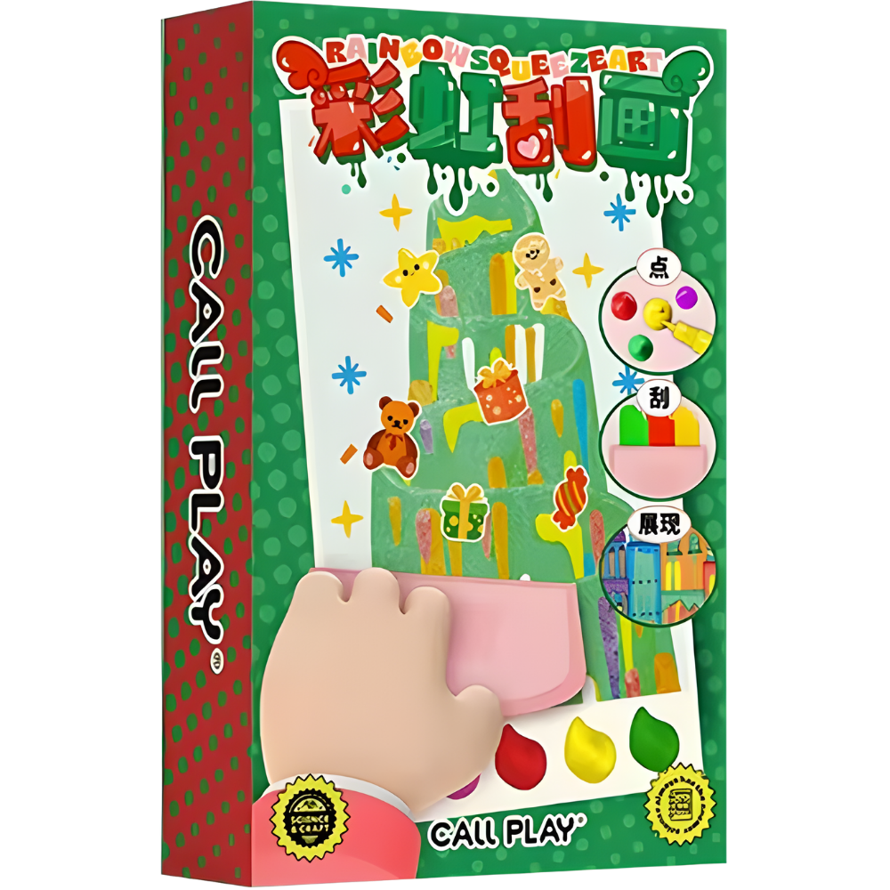 Kit de pintura com bolinhas e espátula para crianças da marca Vatos, incluindo tintas e ferramentas para atividades criativas.