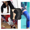 Joelheira anti-colisão Vbiger de material esportivo, preta, com proteção extra para joelhos durante atividades físicas.