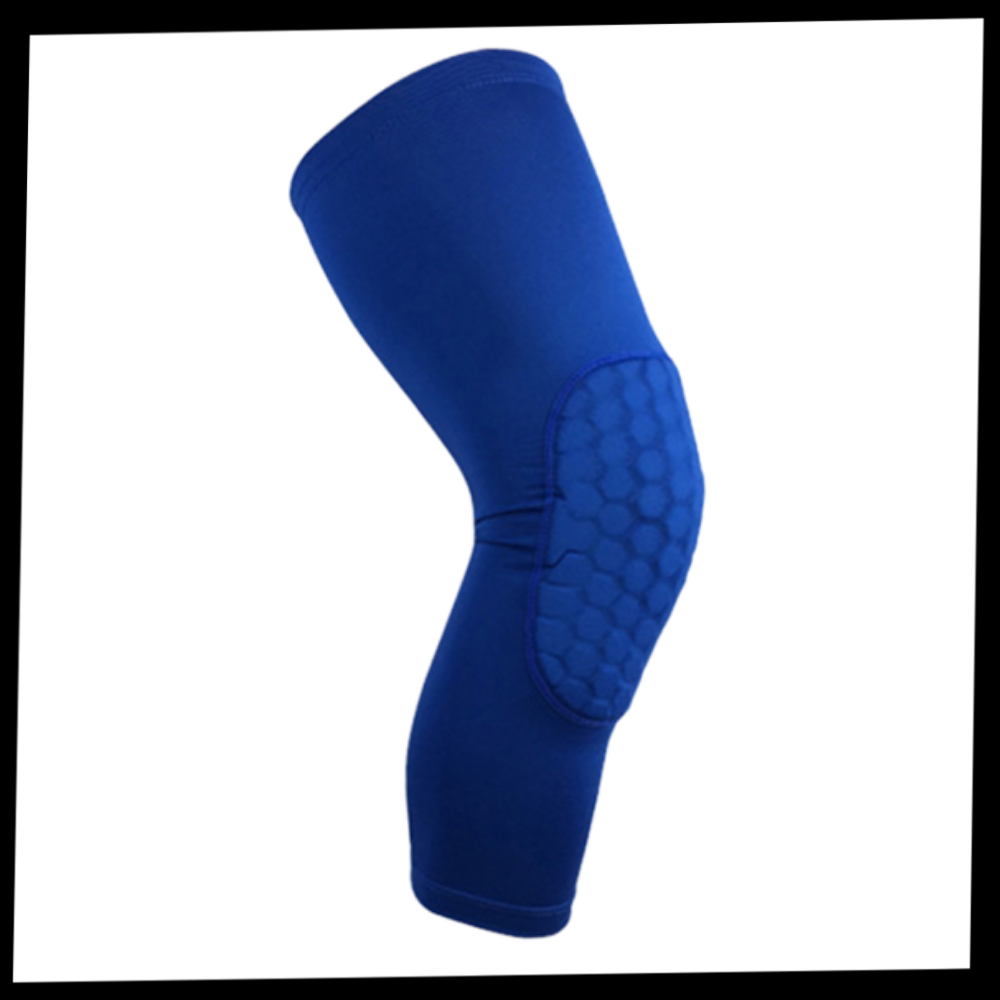 Joelheira anti-colisão Vbiger em material esportivo, preta, com design acolchoado para proteção durante atividades físicas.
