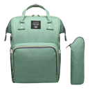 Sac à dos de maternidade cinza da marca Vbiger, com compartimentos espaçosos e alças ajustáveis para mães.