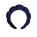 Faixa de cabelo em veludo azul-marinho da Homyl, acessório para cuidados com a pele, confortável e elegante.