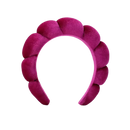 Faixa de cabelo em veludo vermelho para cuidados com a pele, acessório ajustável da marca Homyl.