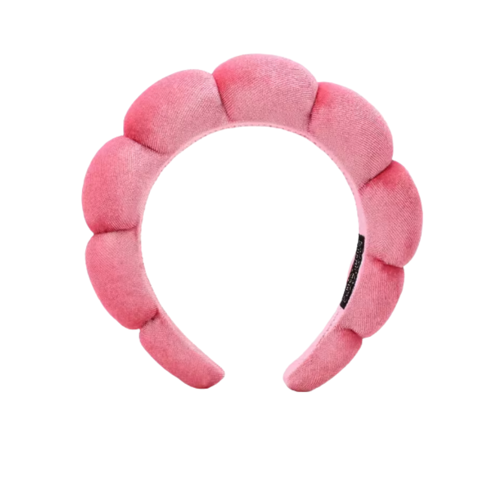 Faixa de veludo rembourrada para cuidados com a pele, acessório para cabelo da marca Homyl, na cor melancia.