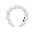 Faixa de cabelo em veludo branco da Homyl, acessório para cuidados com a pele, confortável e elegante para o rosto.