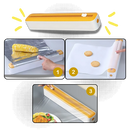 Cortador de filme plástico Aoksee, utensílio de cozinha versátil para cortar filme plástico de forma prática e eficiente.