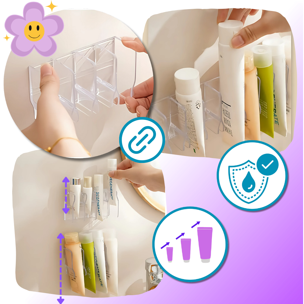 Suporte polivalente Windc para cuidados da pele, porta-sabonete com design versátil para organização de produtos de higiene.