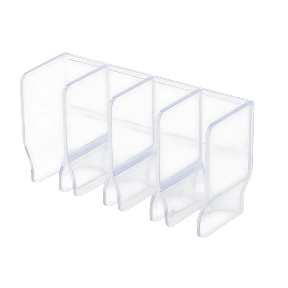 Suporte porta-sabonetes transparente Windc para cuidados da pele, com design versátil e espaço para produtos de higiene.