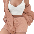 Conjunto de pijama curto laranja da Topmelon, veste roupas de dormir e relaxar, confortável e estiloso para uso diário.