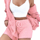 Conjunto de pijama curto rosa da Topmelon, confortável e estiloso para dormir ou relaxar.