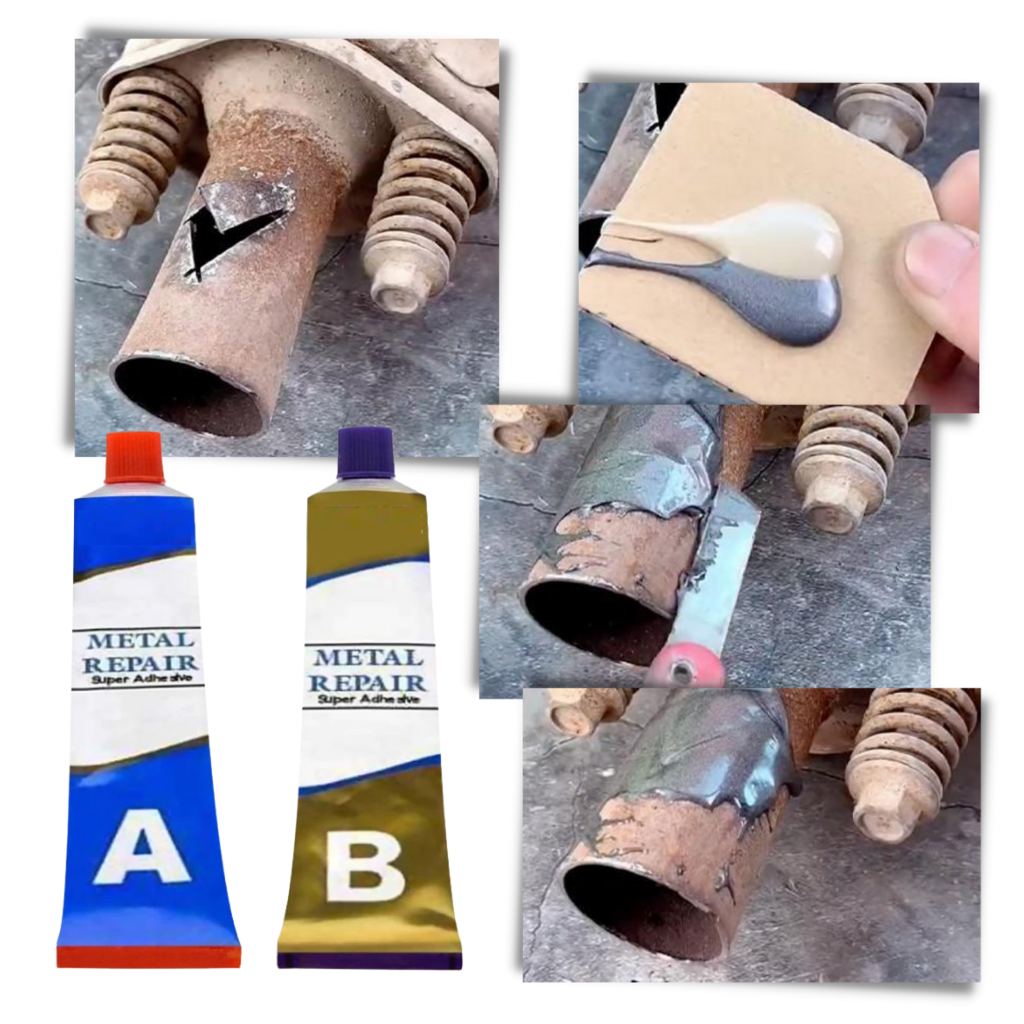 Pâte de réparation pour métaux industriels Viavioe, accessório de quincaillerie para consertos e reparos de metal.
