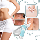 Creme raffermissante ultra hidratante da Viavioe, cosméticos, embalagem com textura cremosa e tubo branco com detalhes azuis