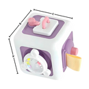 Bloco sensorial 6 em 1 Keep, brinquedo de construção vibrante com diferentes texturas e cores para estimular os sentidos.
