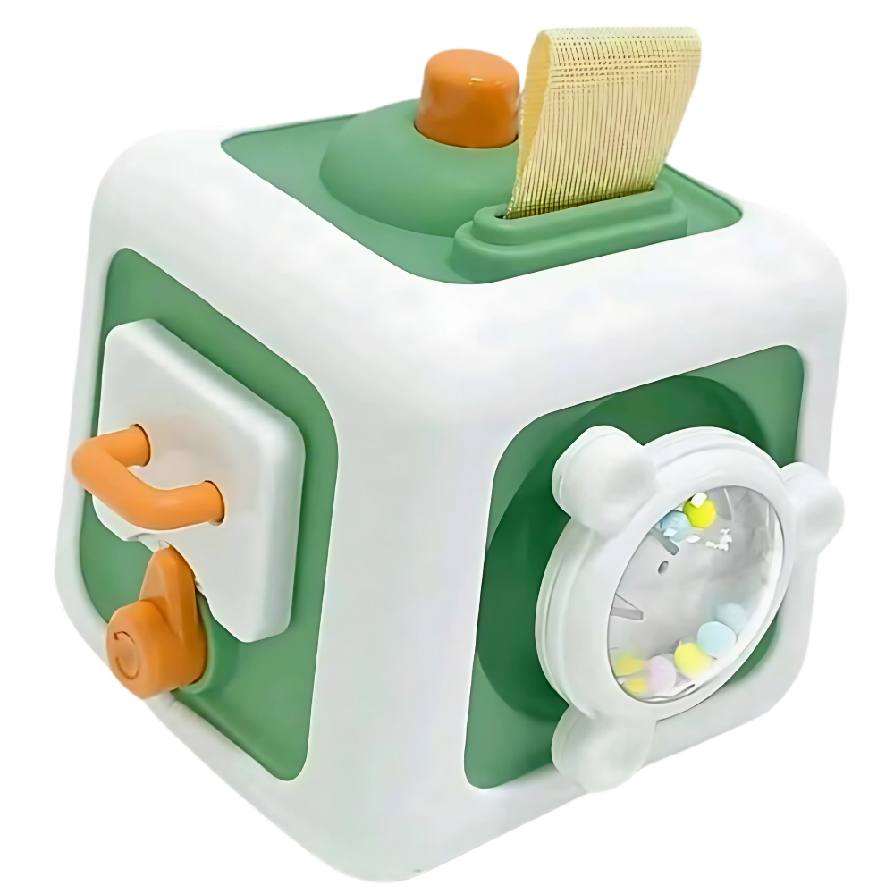 Cubos sensoriais de construção Keep, brinquedo 6 em 1 colorido e vibrante, ideal para estimular habilidades motoras e criatividade.