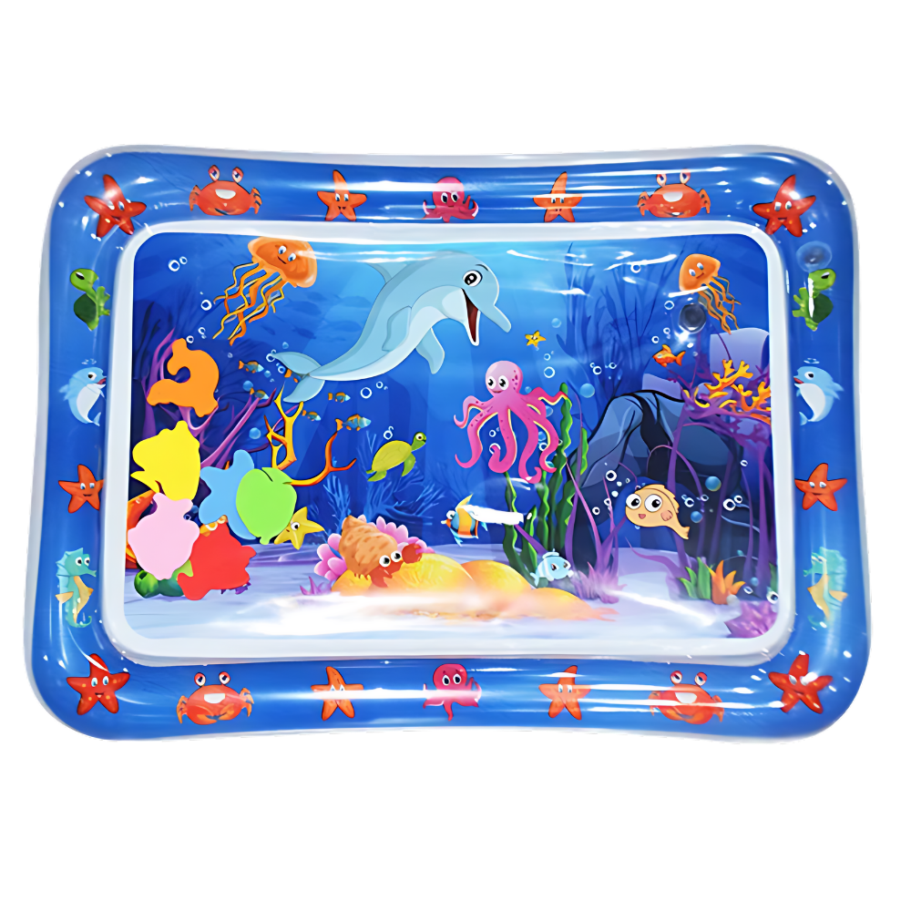 Tapete sensorial de água para animais de estimação Aruwei, retangular e colorido, com superfície vibrante para diversão e estímulo.