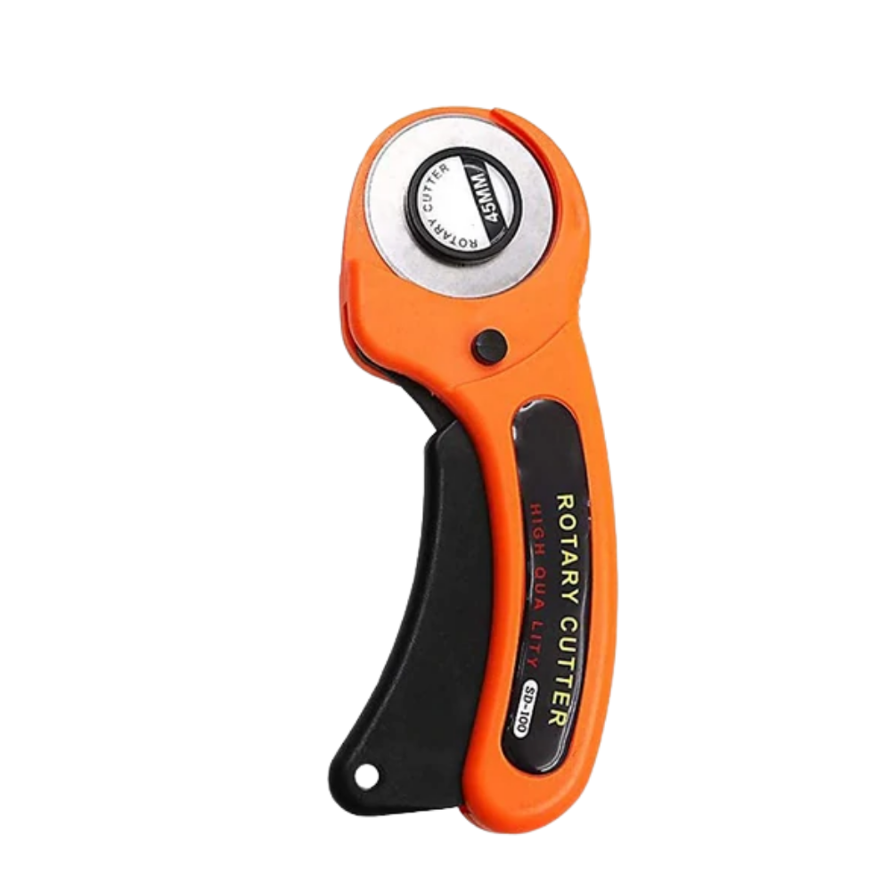 Coupeur rotativo Virgilson para tecidos com cinco lâminas de 45 mm, ferramenta para artesanato e projetos de costura.