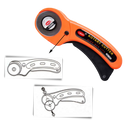 Coupeur rotativo Virgilson para tecidos com cinco lâminas de 45 mm, ferramenta de corte para artesanato e trabalhos manuais.