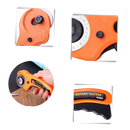 Cortador rotativo Virgilson para tecidos com cinco lâminas de 45 mm, ferramenta de bricolagem para cortes precisos em tecidos.