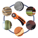 Corte rotativo para tecidos Virgilson com cinco lâminas de 45 mm, ferramenta para artesanato e projetos de costura.