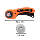 Cortador rotativo para tecidos com cinco lâminas de 45 mm, ferramenta de artesanato da marca Virgilson.