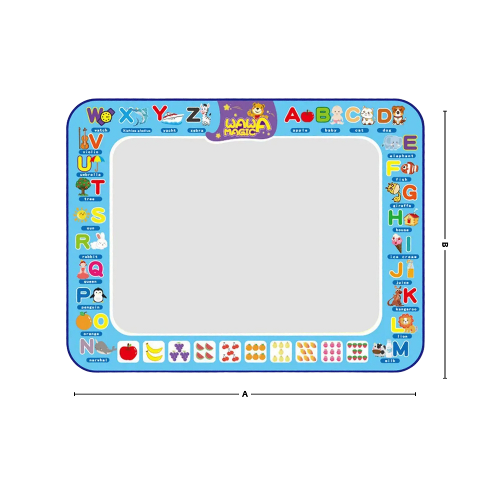 Tapis de gribouillage estimulante à l'eau da marca Vision, jogo de desenho com superfície colorida para brincadeiras criativas.