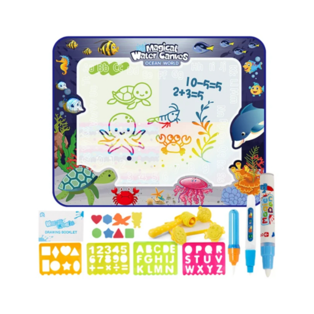 Tapete de desenho com água da marca Vision, estimulante para atividades de gribouillage e criatividade infantil.